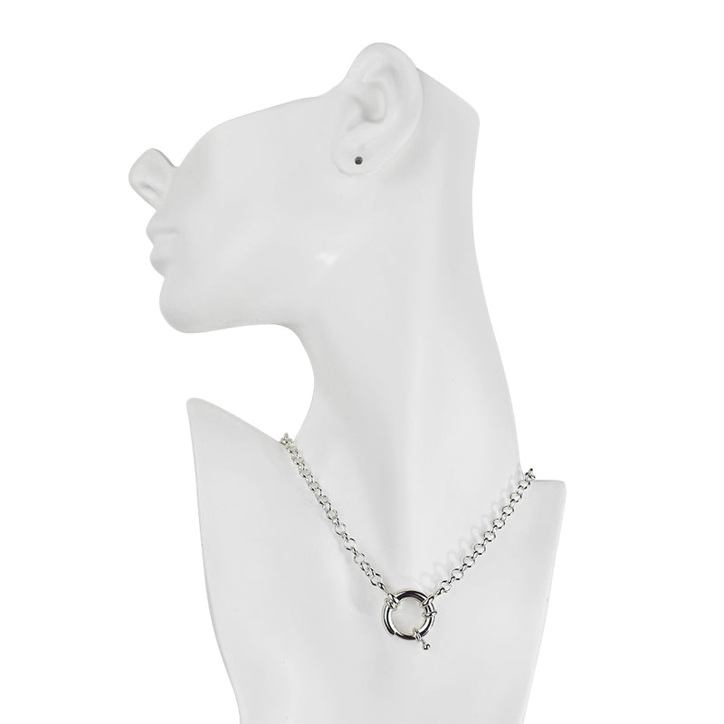 Sailor Clasp Rolo Chain Charm Holder Necklace (Sterling Silvertone) – Kirks  Folly